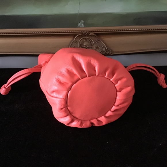 NWT J.Crew Mini Crossbody Pouch Bag Lamb Leather AUTUMN CORAL BE - Picture 6 of 7